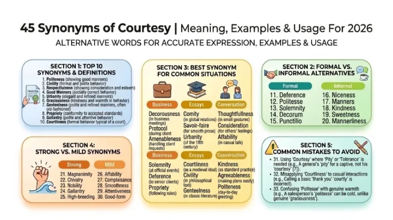 Courtesy of synonym