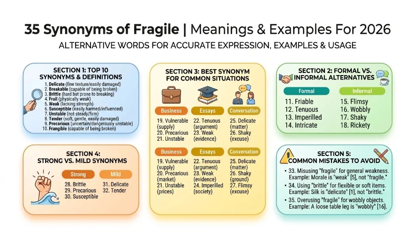 synonym oef fragil