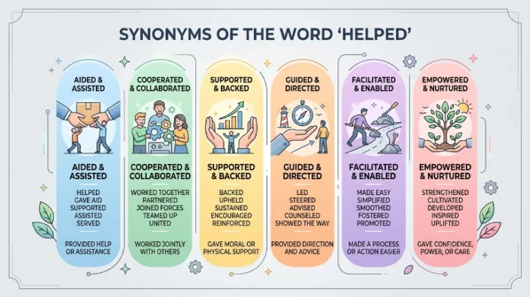 synonym of helped