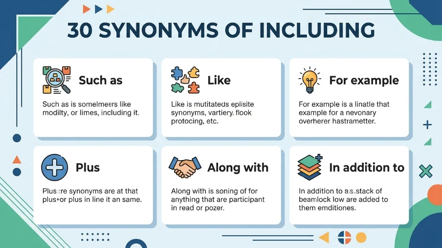 synonym of including