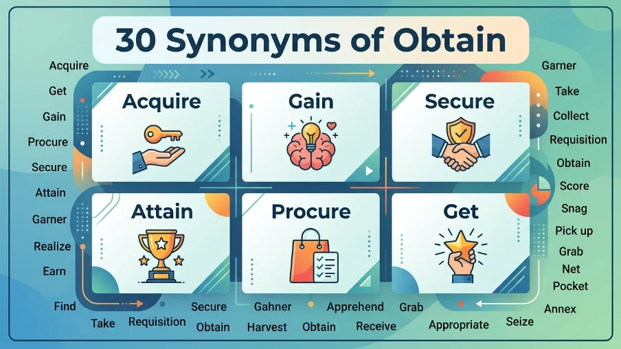 synonym of obtain