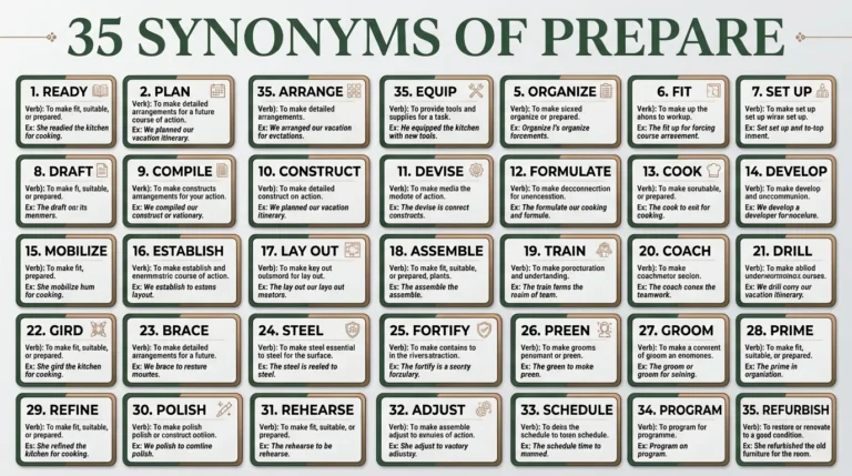 synonym of prepare
