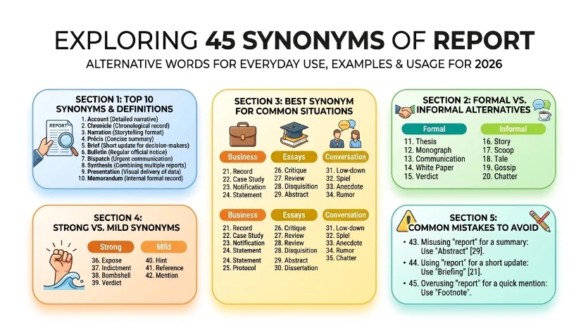 synonym of report