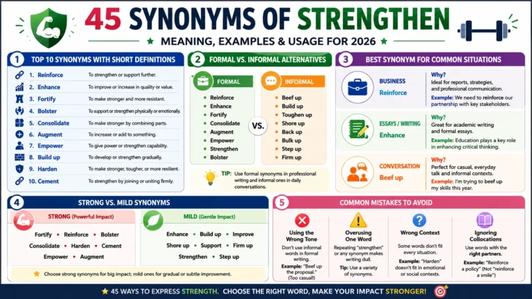 Synonyms of Strengthen