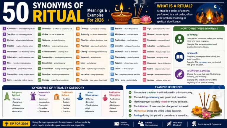Synonyms of Ritual