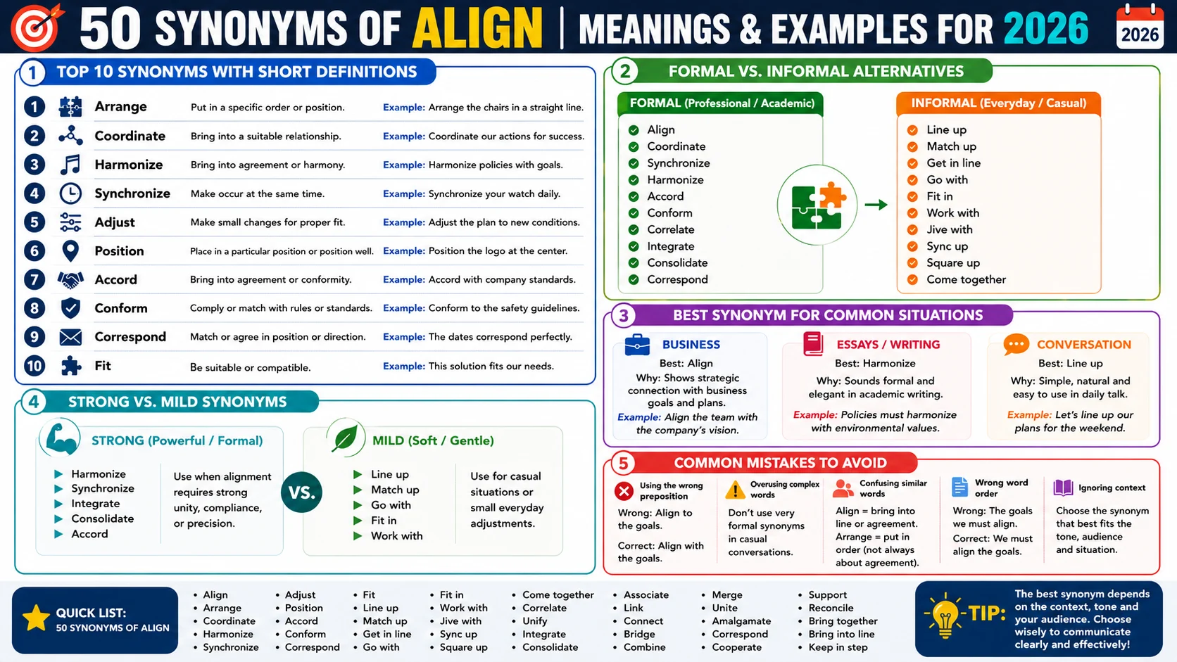 synonym of align