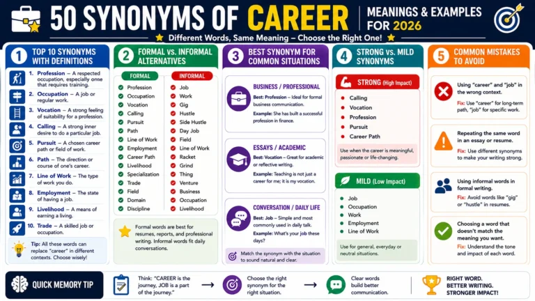 synonym of career