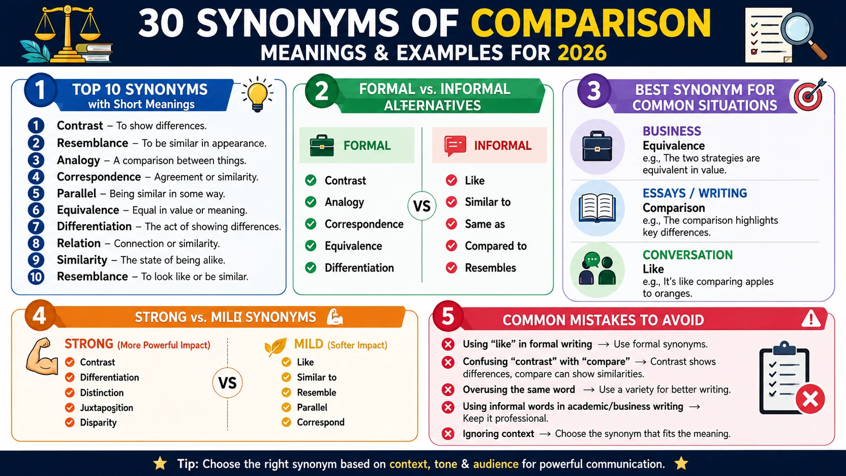 synonym of comparison