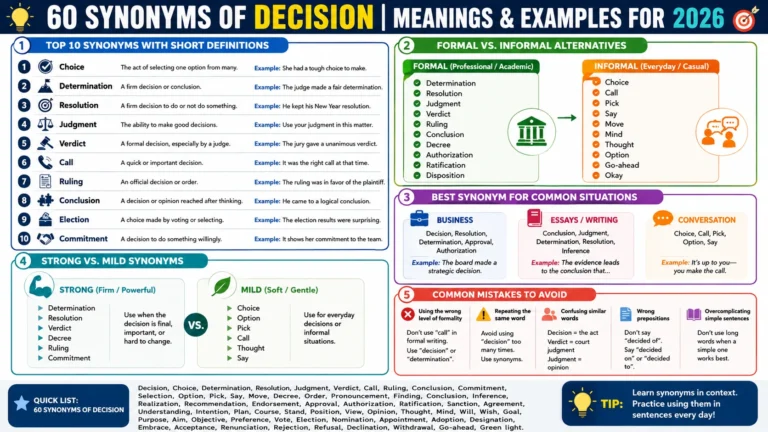 synonym of decision