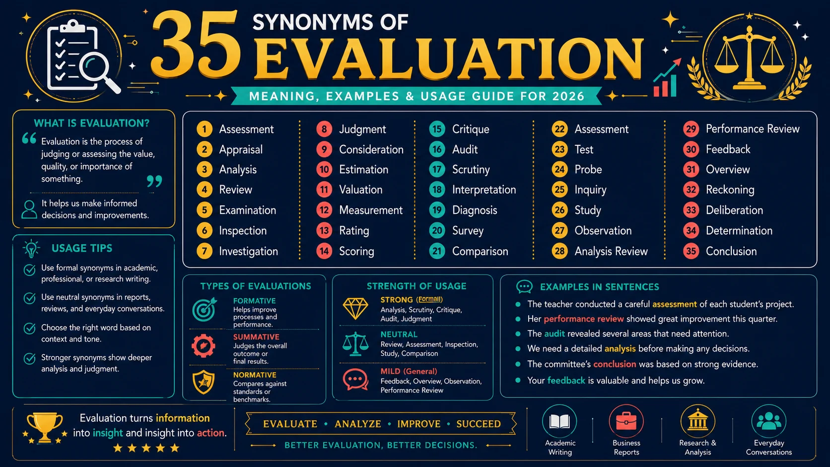 synonym of evaluation