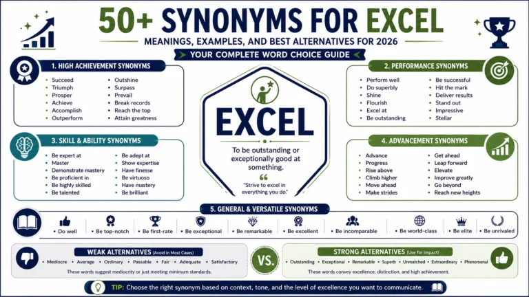 synonym of excel