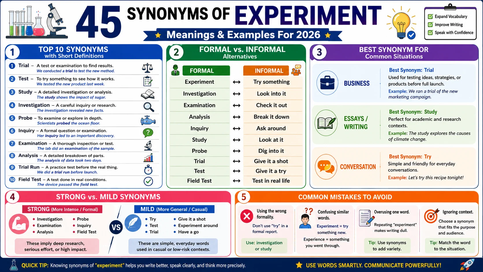 synonym of experiment