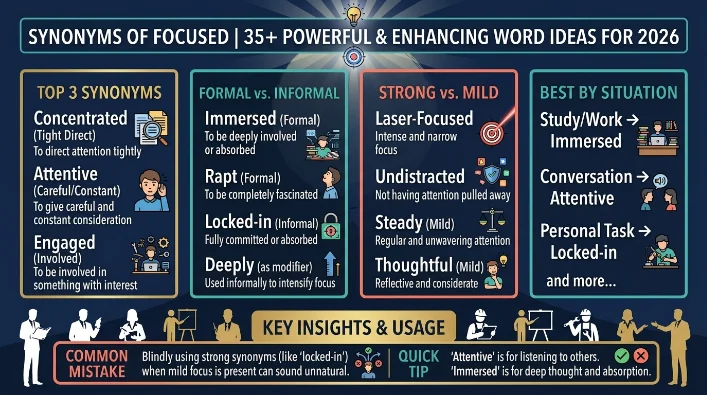 synonym of focused