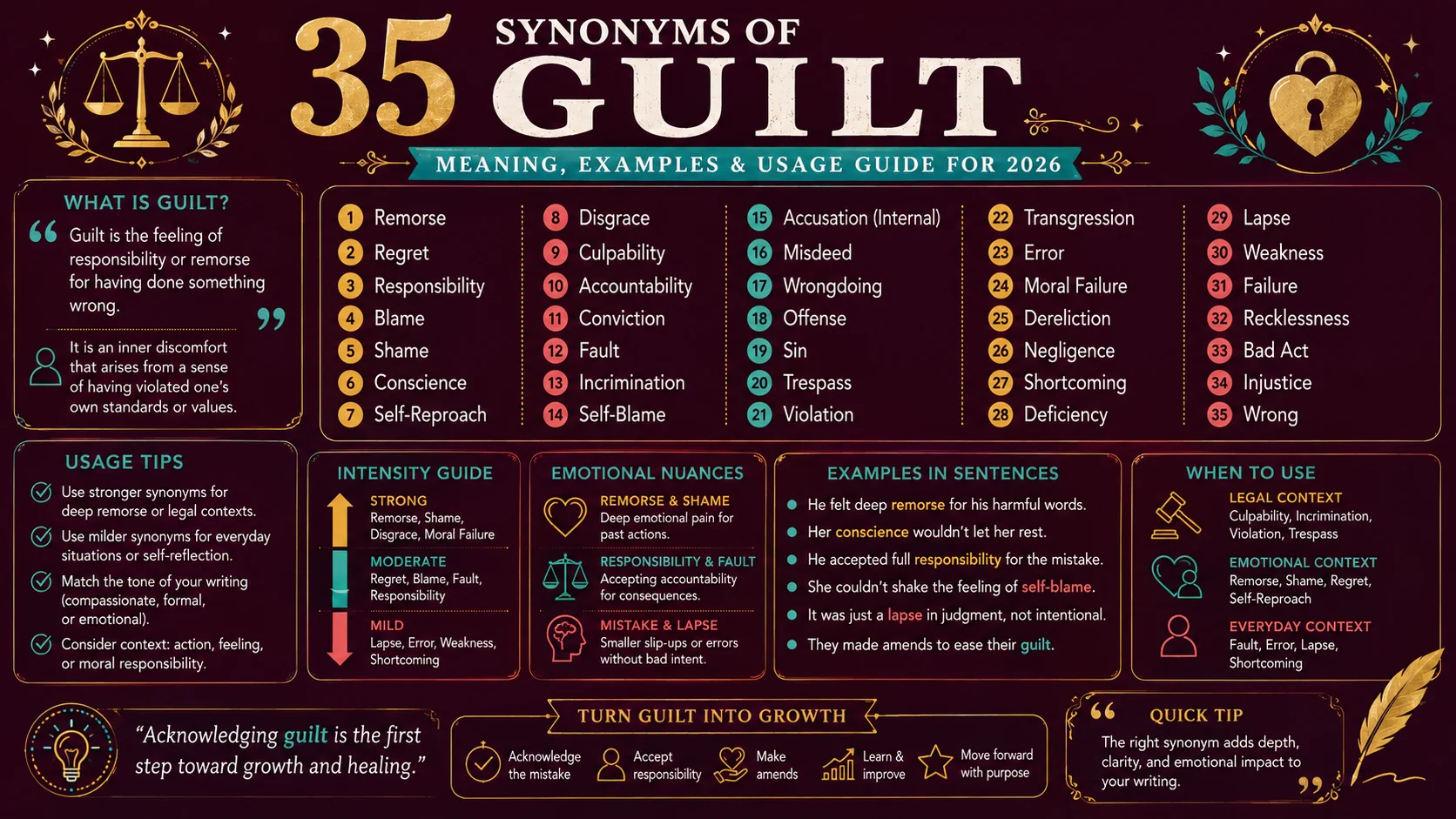 synonym of guilt