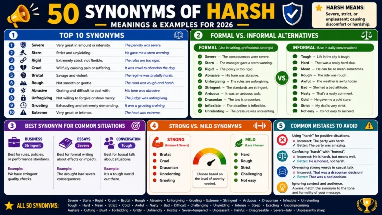 synonym of harsh