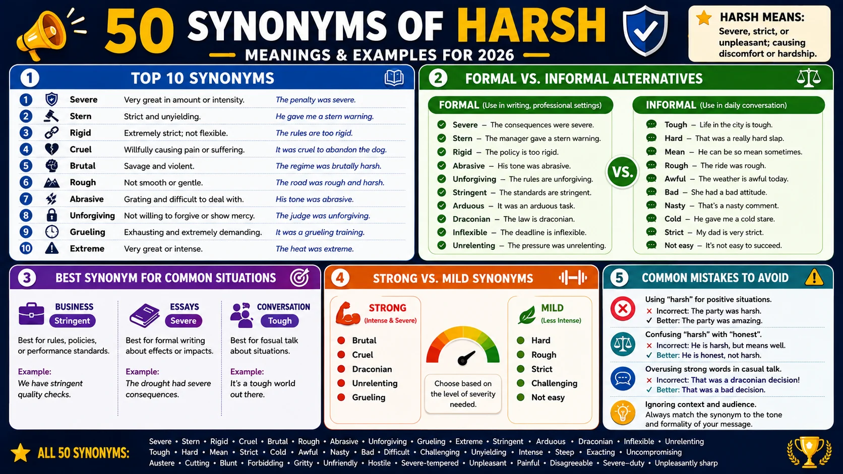 synonym of harsh