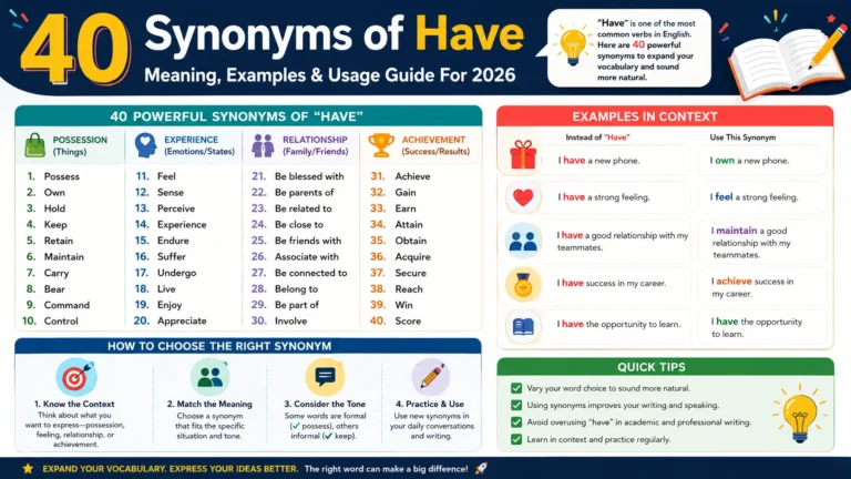 synonym of have
