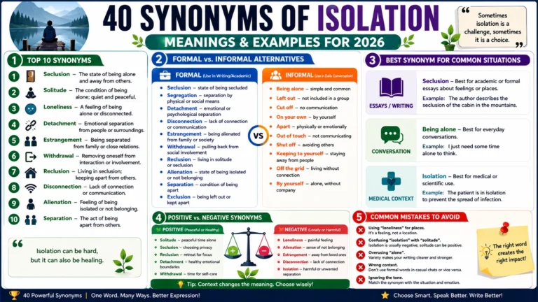 synonym of isolation