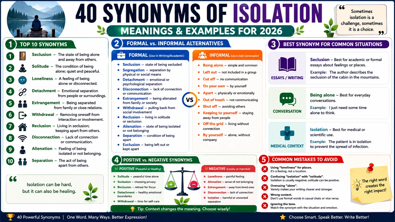 synonym of isolation