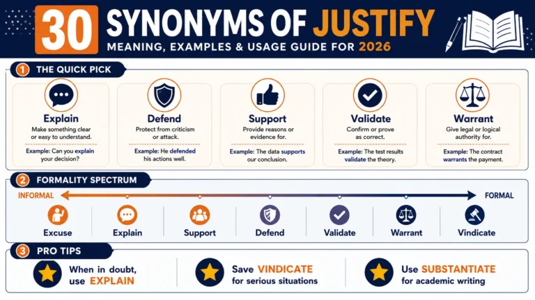 synonym of justify