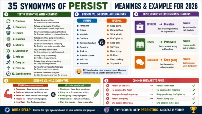 synonym of persist
