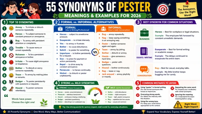 synonym of pester