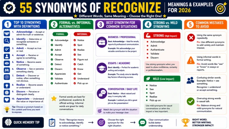 synonym of recognize