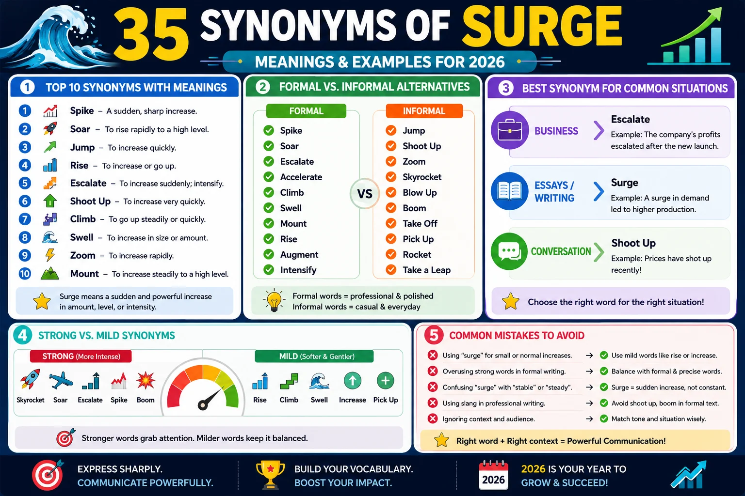 synonym of surge