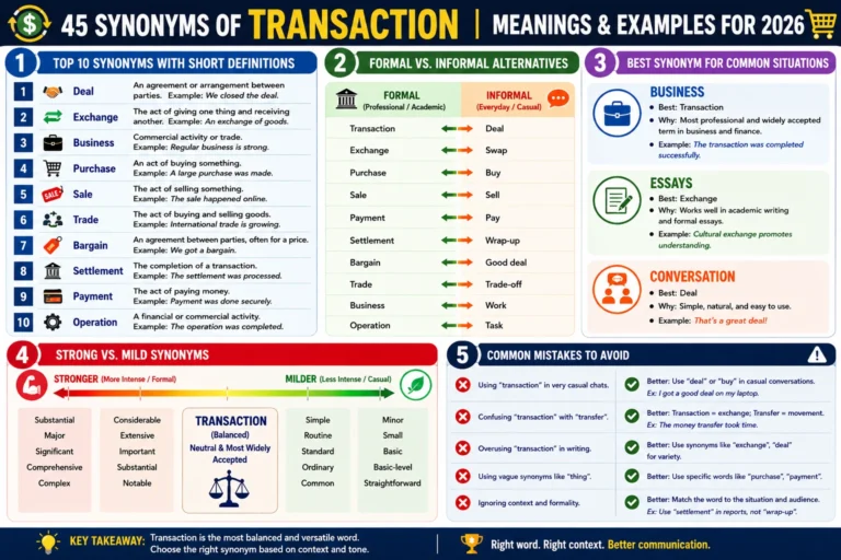synonym of transaction