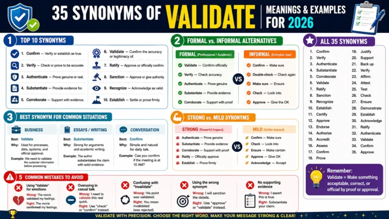 synonym of validate
