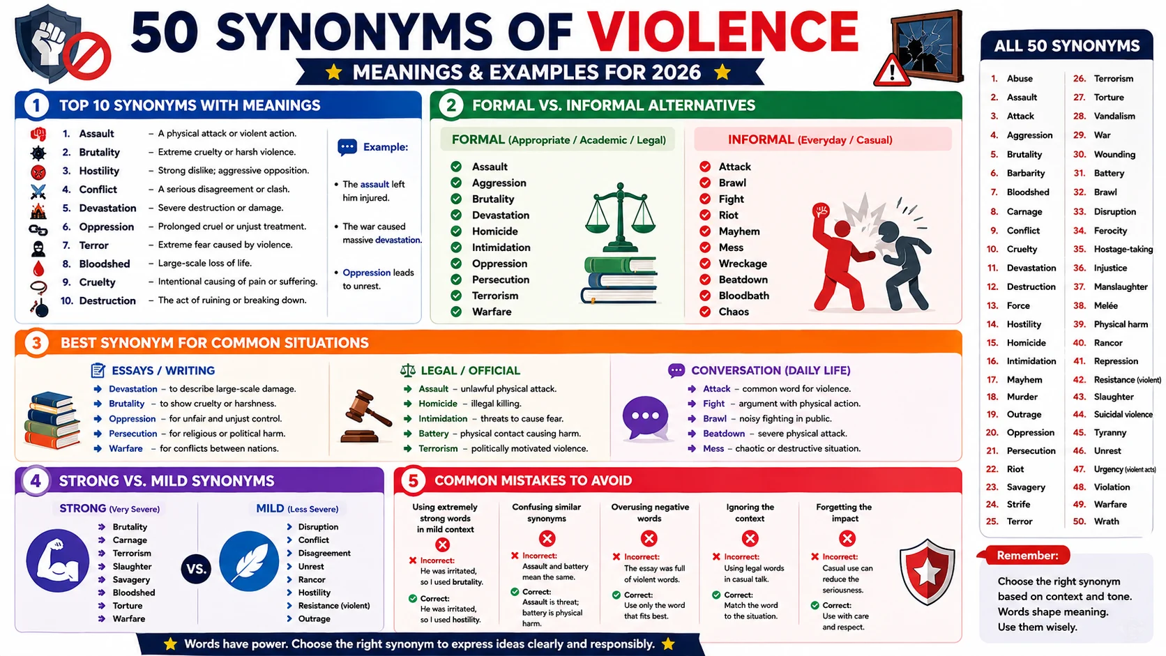 synonym of violence