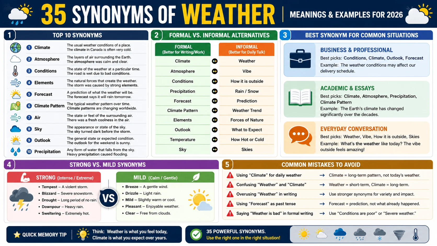 synonym of weather