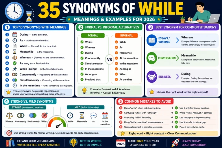 synonym of while