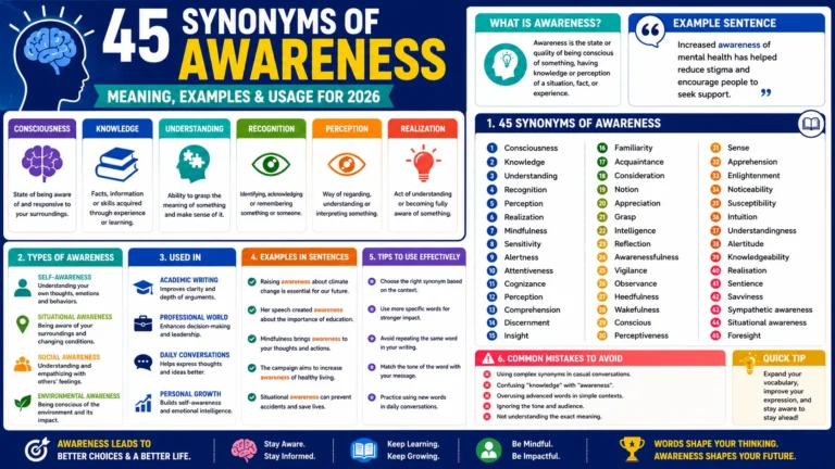 synonym of awareness