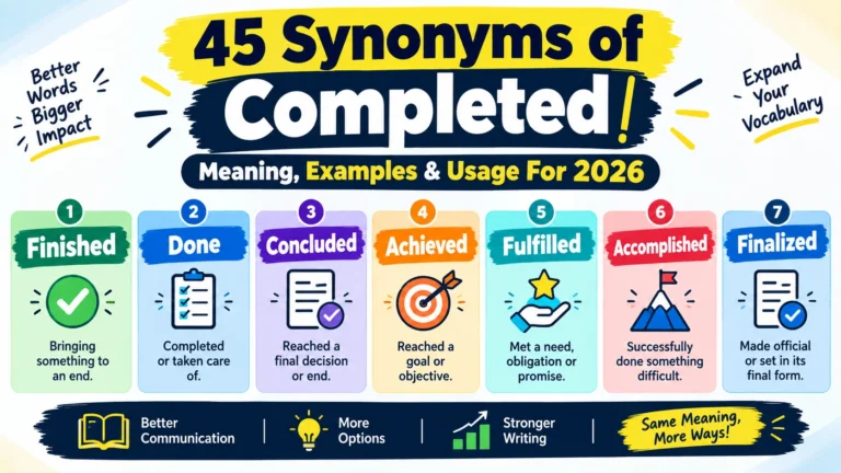 synonym of completed