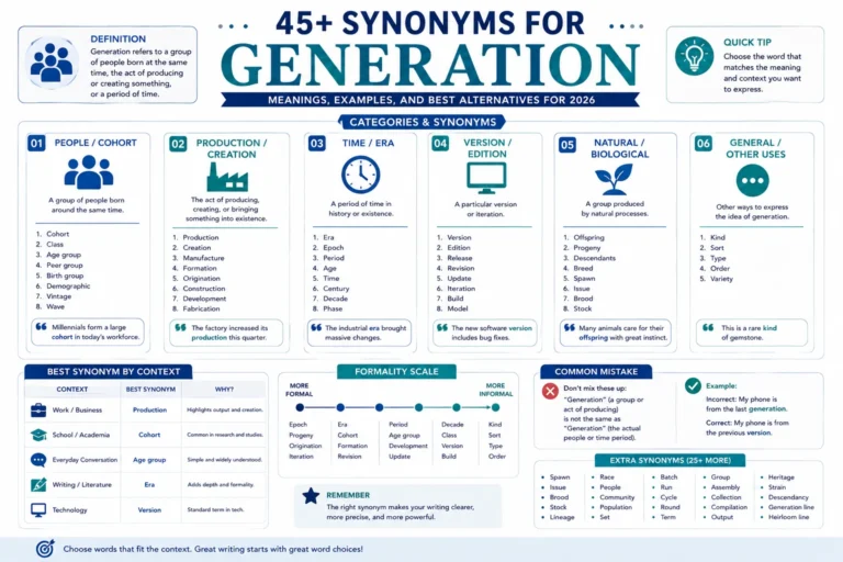 synonym of generation