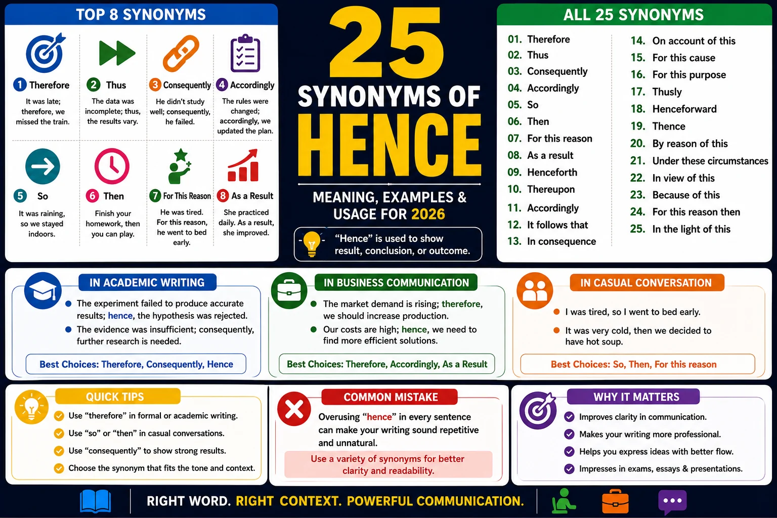 synonym of hence