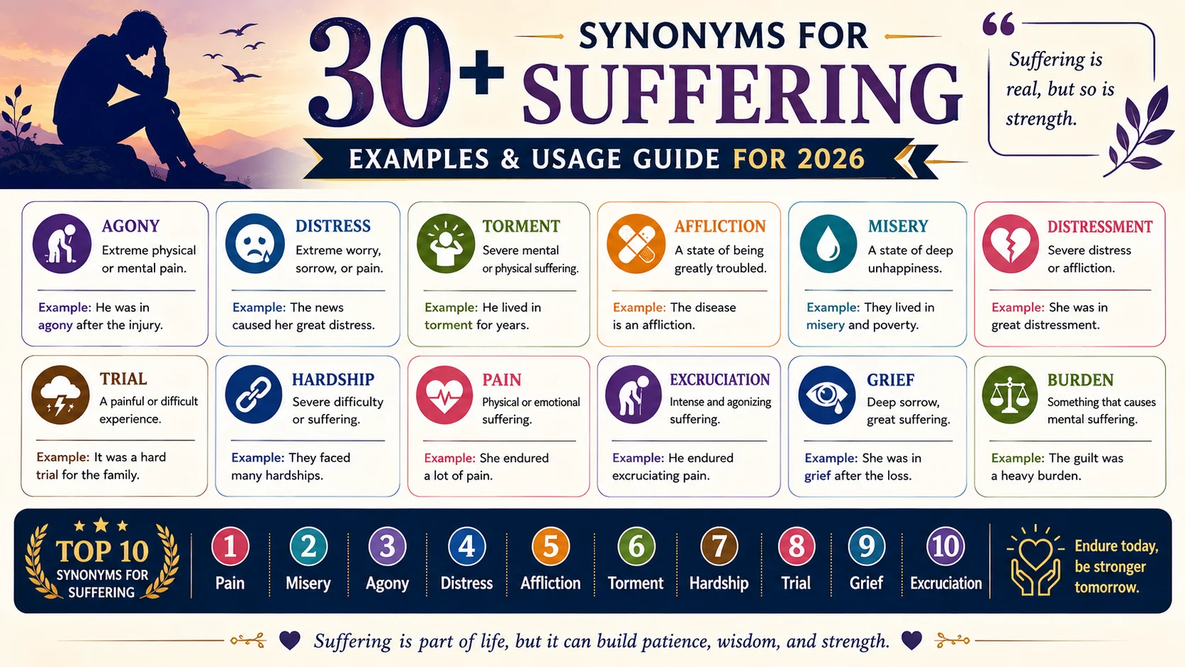 synonym of suffering