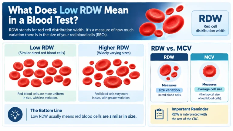 what does low rdw mean in a blood test