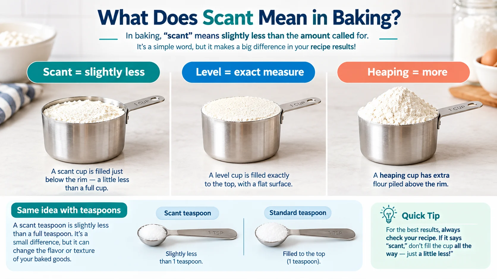 what does scant mean in baking