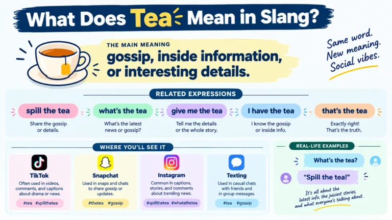 what does tea mean in slang