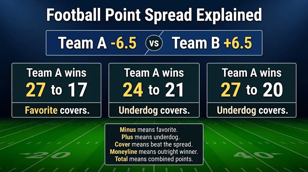 what does the spread mean in football