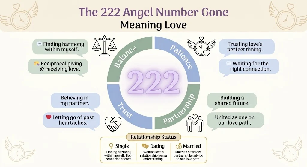 222 angel number meaning love