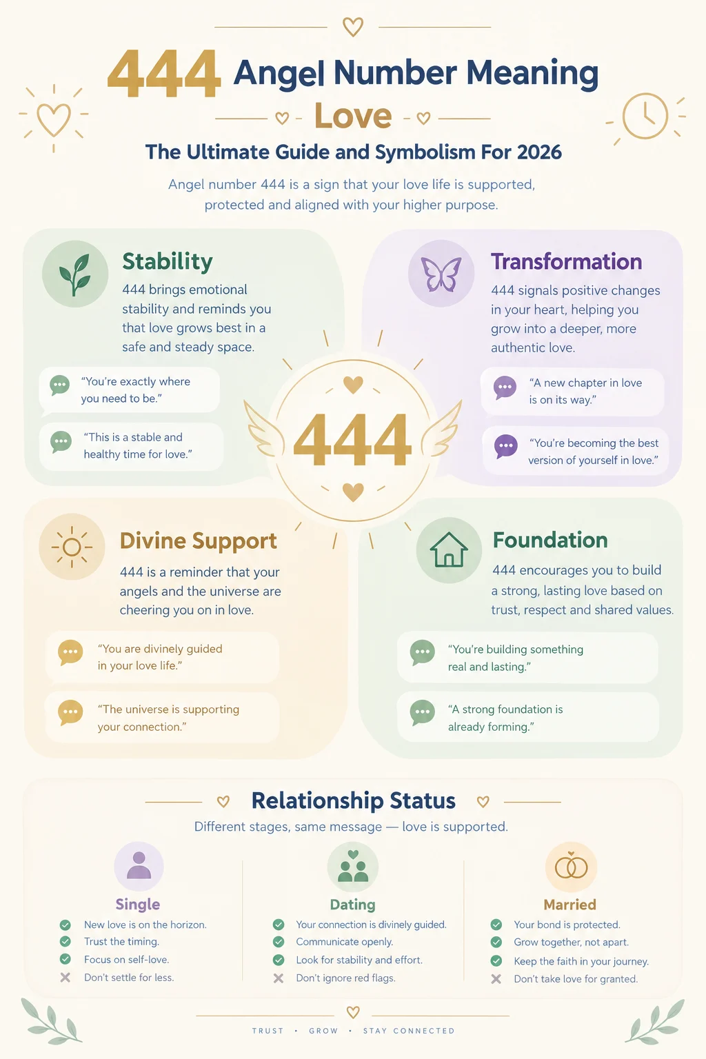 444 angel number meaning love