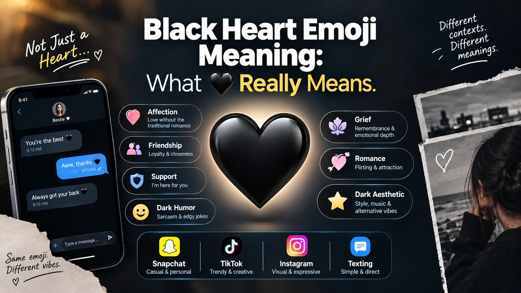 black heart emoji meaning