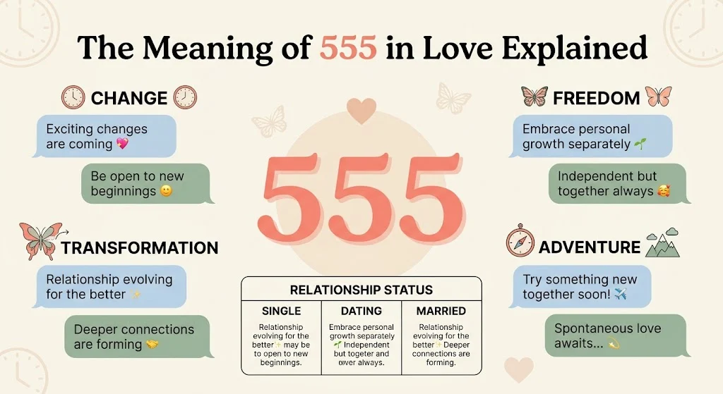 meaning of 555 in love