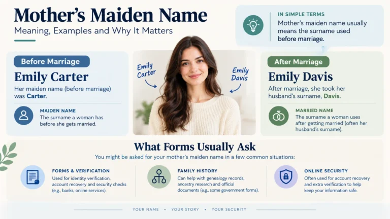 mother maiden name meaning