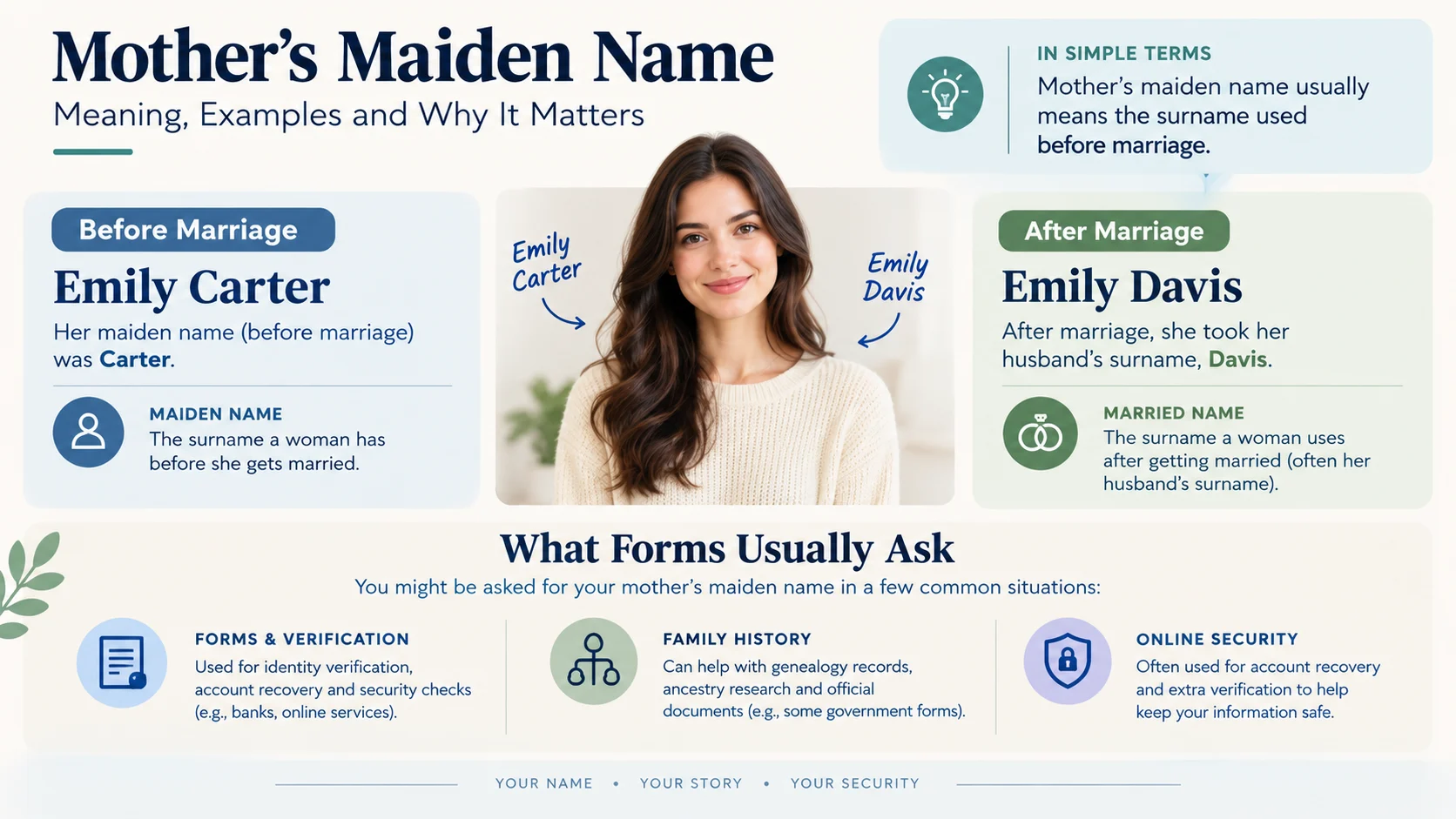 mother maiden name meaning