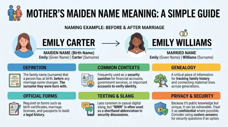mothers maiden name meaning