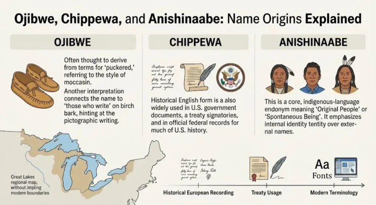 ojibwe chippewa name origin meaning